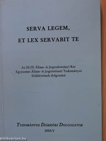 Serva legem, et lex servabit te