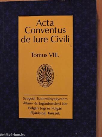 Acta Conventus de Iure Civili VIII.