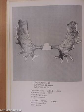 Katalog der Jagdtrophäen/Catalogue of Hunting Trophies I-II.