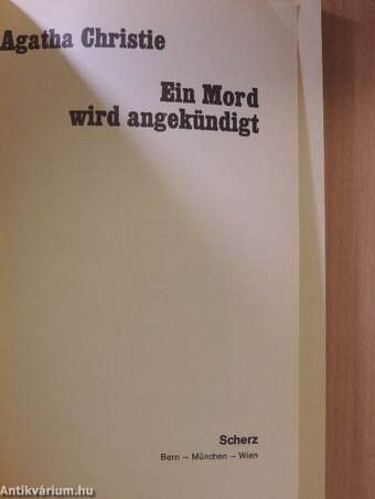 Ein Mord wird angekündigt