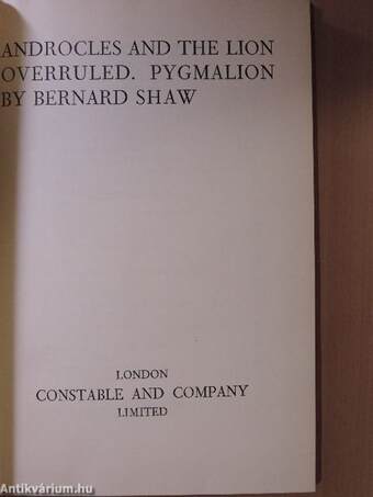 Androcles and the Lion/Overruled/Pygmalion