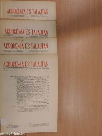 Agrokémia és talajtan 1969/1-4./Supplementum