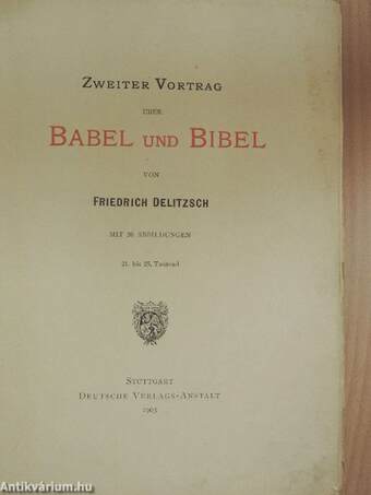 Zweiter Vortrag über Babel und Bibel