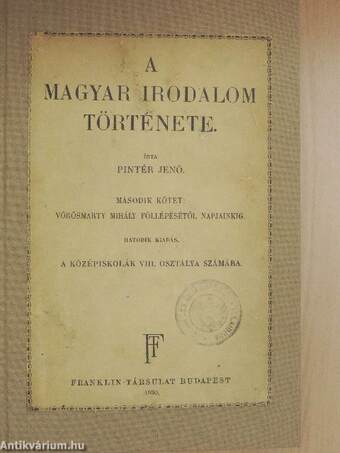 A magyar irodalom története II.