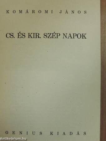 Cs. és kir. szép napok