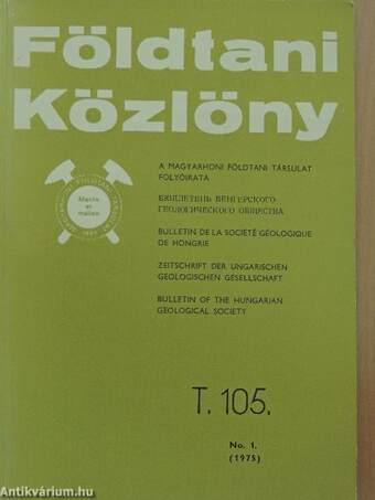 Földtani Közlöny 1975/1-4.