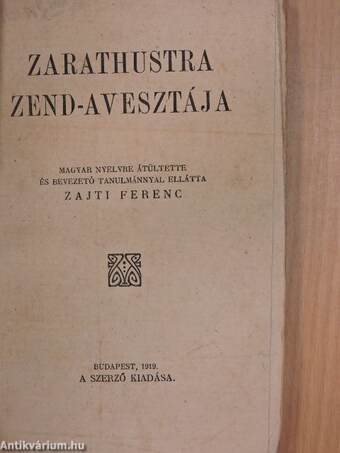 Zarathustra Zend-Avesztája