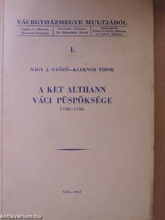 A két Althann váci püspöksége