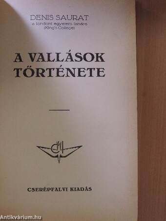 A vallások története