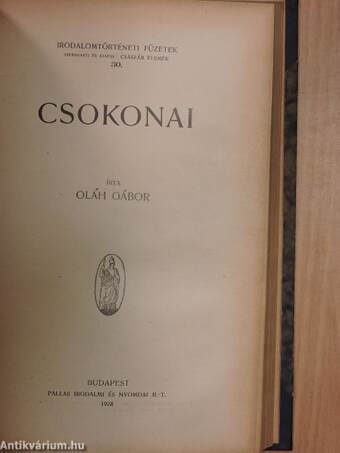 A magyar hún-mondák kérdésének mai állása/Balassi költeményeinek kronológiája/Kölcsey Ferenc/Kisfaludy Károly/Megoldott problémák Gyöngyösi István életrajzában/Csokonai/Szent László-legendáink eredetéről/A középkori magyar vers ritmusa