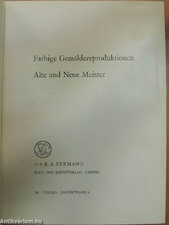 Farbige Gemäldereproduktionen (Seemann-katalog)