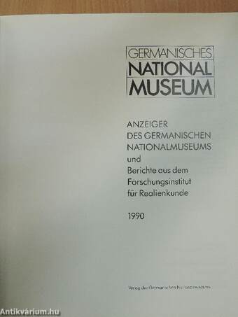 Anzeiger des Germanischen Nationalmuseums