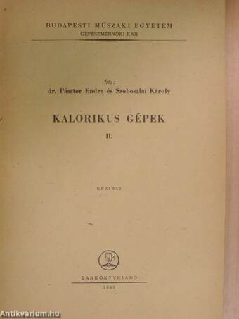 Kalorikus gépek II.