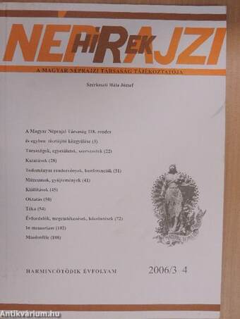 Néprajzi Hírek 2006/3-4.