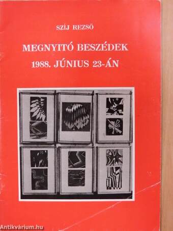 Megnyitó beszédek 1988. június 23-án