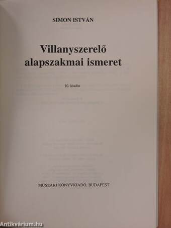 Villanyszerelő alapszakmai ismeret