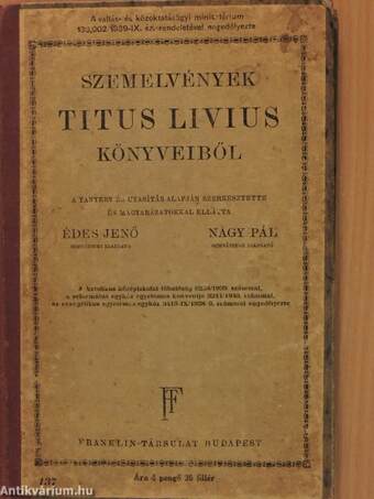 Szemelvények Titus Livius Római könyveiből