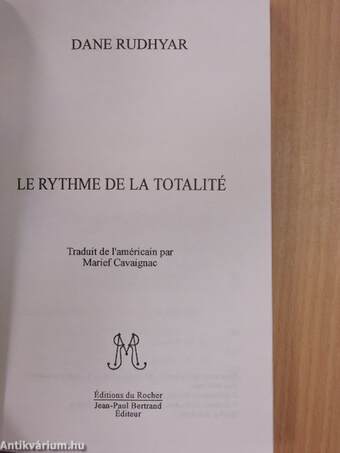 Le rythme de la totalité