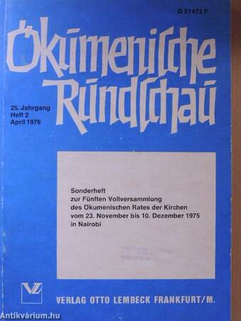 Ökumenische Rundschau April 1976