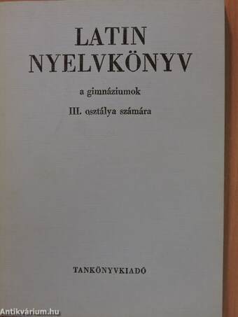 Latin nyelvkönyv III.