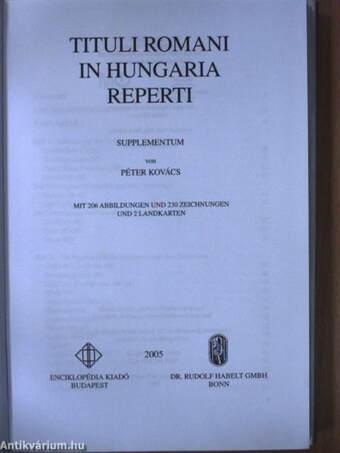 Tituli Romani in Hungaria Reperti