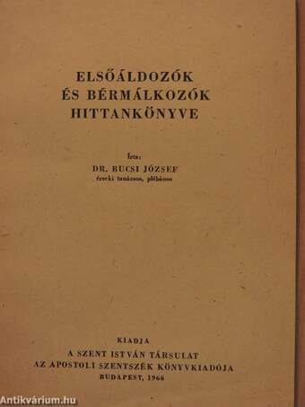 Elsőáldozók és bérmálkozók hittankönyve