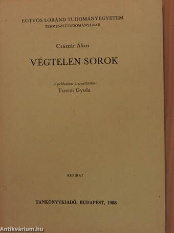 Végtelen sorok