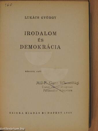 Irodalom és demokrácia