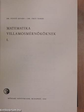 Matematika villamosmérnököknek I-II.