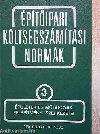 Építőipari költségszámítási normák 3.