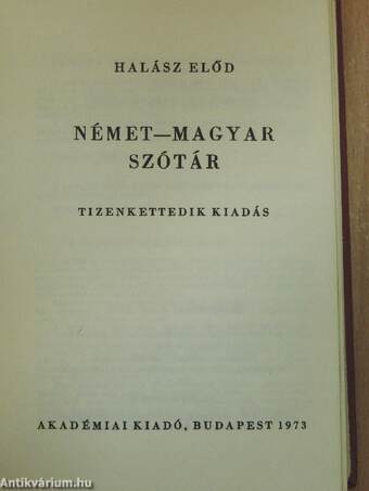 Német-magyar szótár