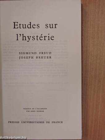 Etudes sur l'hystérie