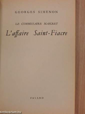 L'affaire Saint-Fiacre