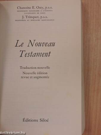 Le Nouveau Testament