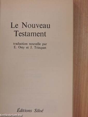 Le Nouveau Testament