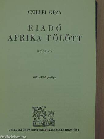 Riadó Afrika fölött