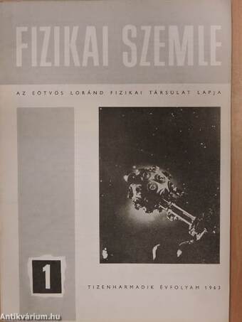 Fizikai Szemle 1963. (nem teljes évfolyam)