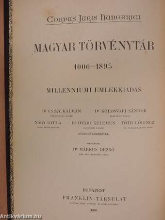 1875-1876. évi törvényczikkek