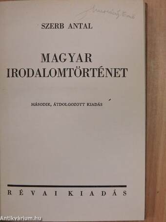 Magyar irodalomtörténet I-II.