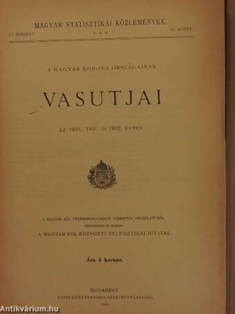 A magyar korona országainak vasutjai az 1900., 1901. és 1902. évben