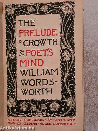 The prelude or growth of a poet's mind