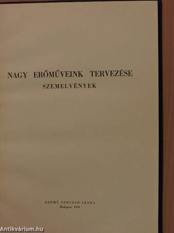 Nagy erőműveink tervezése