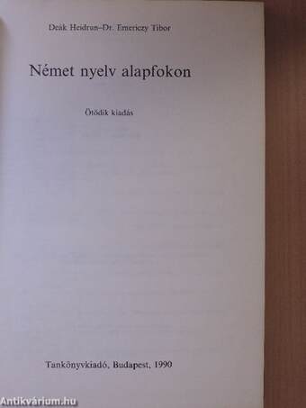 Német nyelv alapfokon