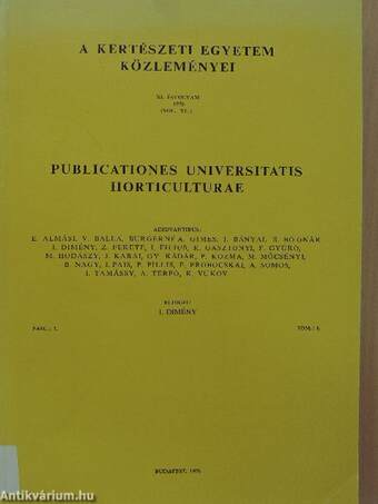 A Kertészeti Egyetem Közleményei 1976/8.