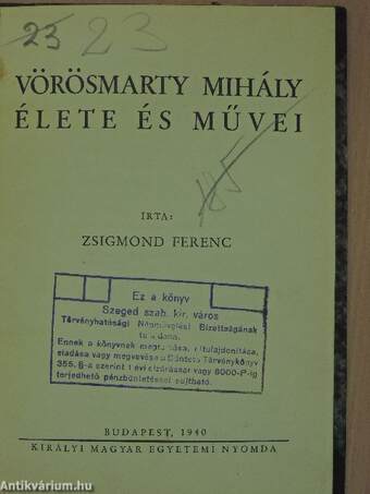 Vörösmarty Mihály élete és művei