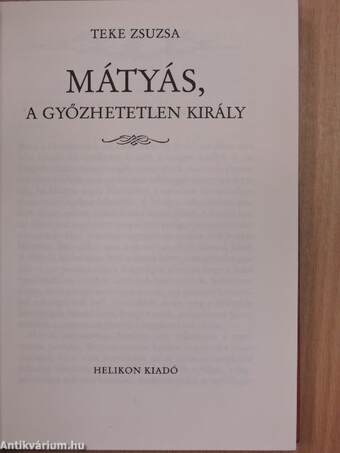 Mátyás, a győzhetetlen király