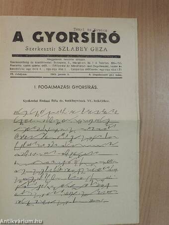 A gyorsíró 1943. január 5