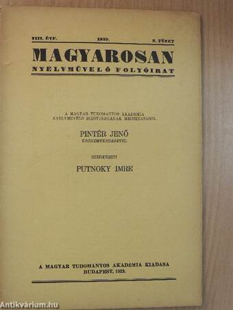 Magyarosan 1939/3.