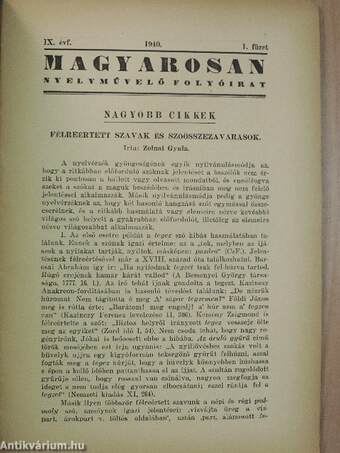 Magyarosan 1940/1.