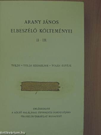 Arany János elbeszélő költeményei II-III.